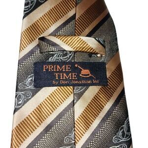 Prime Time Rep‎ tie Men's Striped Necktie Classic Length Adjustable Vintage